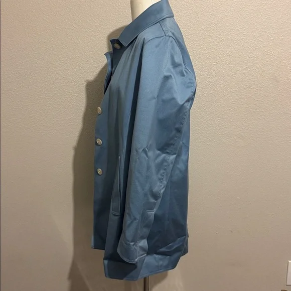 Coach Vintage Cotton Button Down Trench Coat Rain Resistant Preppy